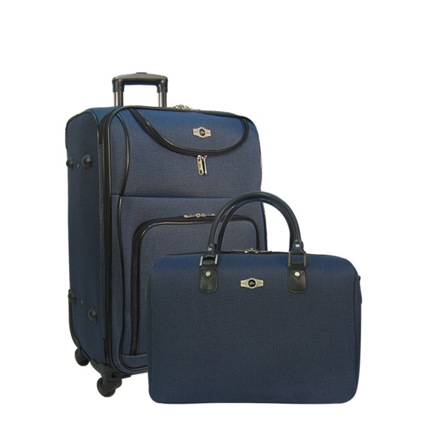 Набор: чемодан + сумочка Borgo Antico. 6088 dark blue 26/18" #1