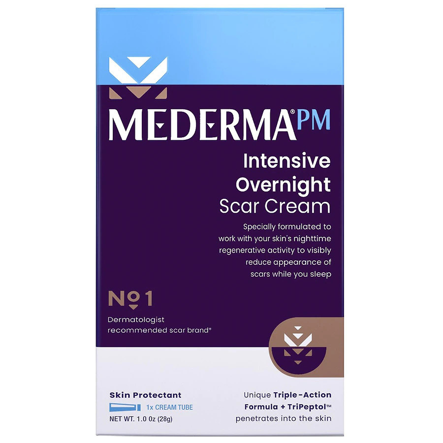 Mederma PM, Интенсивный ночной крем против шрамов, постакне, растяжек, рубцов, стрий, уход за кожей тела #1