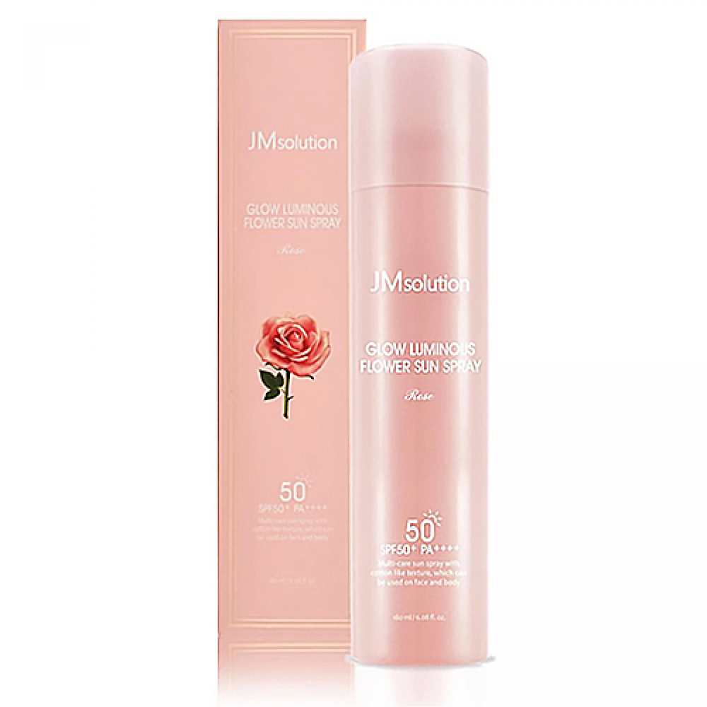 JMsolution Спрей для лица солнцезащитный с розовой водой - Glow luminous flower sun spray, 180мл  #1