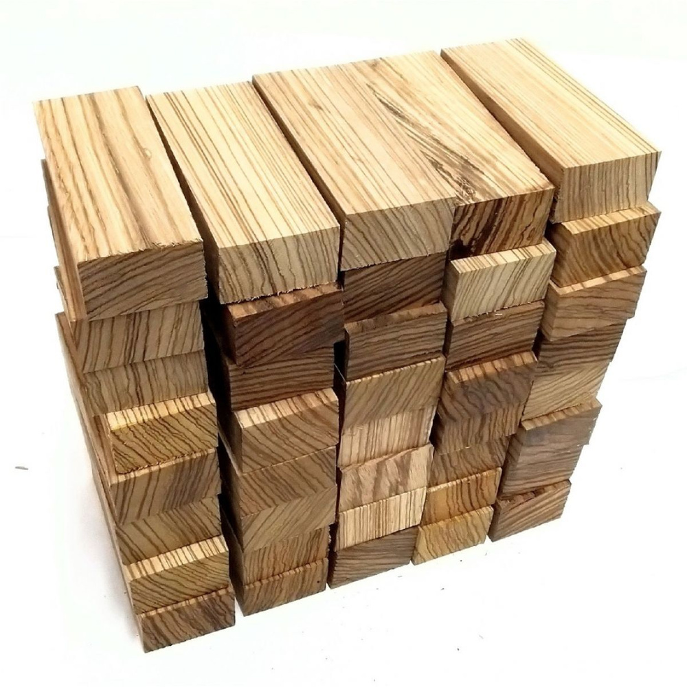 Зебрано, брусок деревянный 130х50х30мм набор 40 штук, заготовки для рукояти ножа и творчества, третий #1
