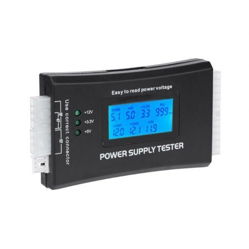 Тестер для блоков питания ATX Power Supply Tester ATX 20/24+4+6+8pin, цифровая индикация, питание от #1