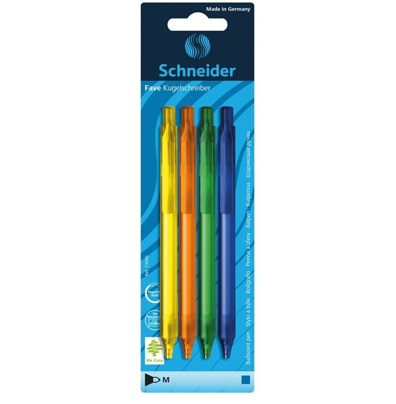 Schneider Набор ручек Шариковая, толщина линии: 0.5 мм, цвет: Синий, 4 шт.  #1