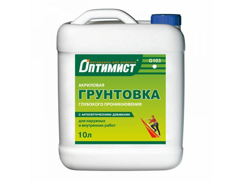 Грунт G103 ОПТИМИСТ глубокого проникновения 10л OPG010 #1