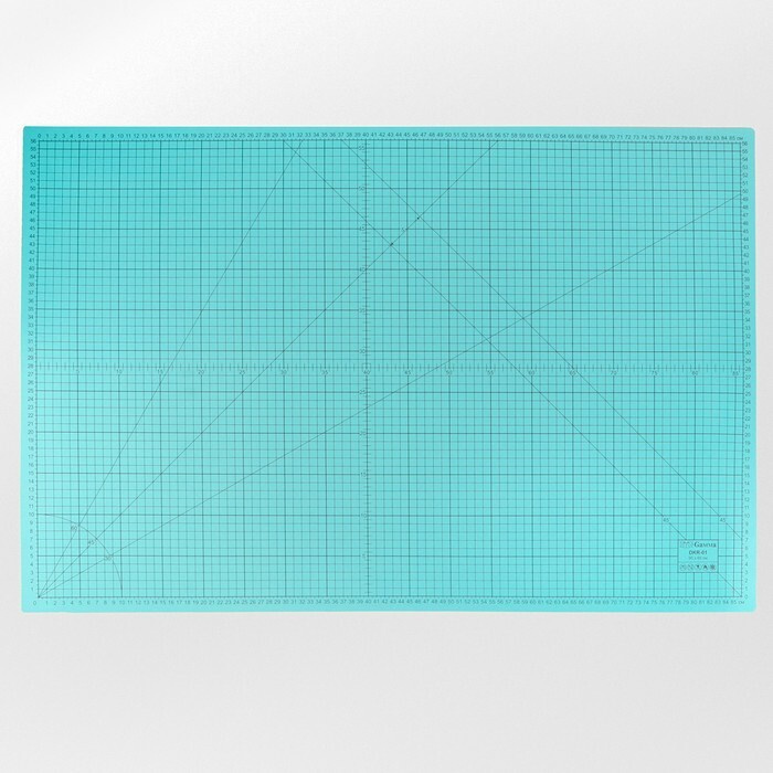 Мат для резки, двусторонний, 90 x 60 см, А1, цвет серо-голубой  #1