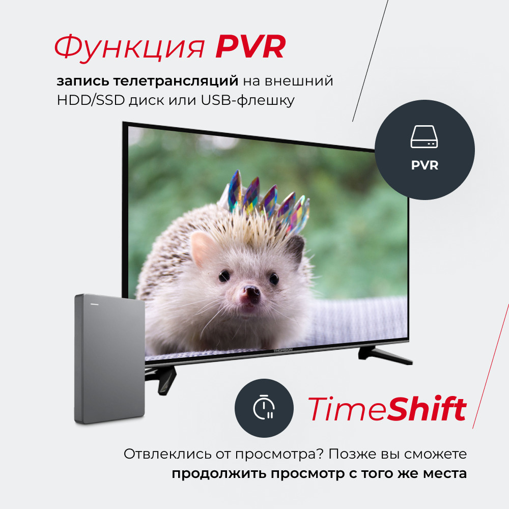 Thomson Телевизор T43FSE1190 43" Full HD, черно-серый #1