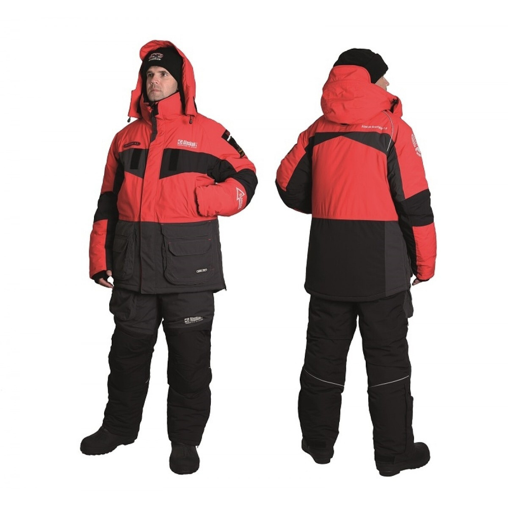 Костюм зимний Alaskan New Polar 2.0 красный/серый/черный XXL (куртка+полукомбинезон)  #1