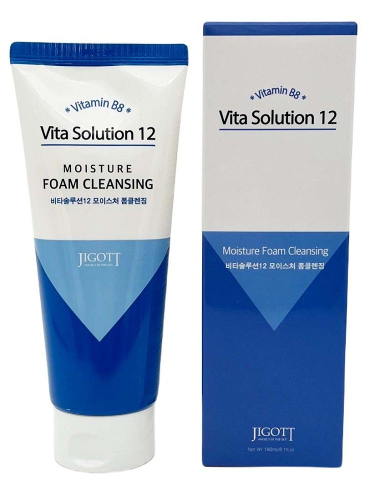 JIGOTT Vita Solution 12 Moisture Foam Cleansing Пенка для умывания, 180 мл. #1