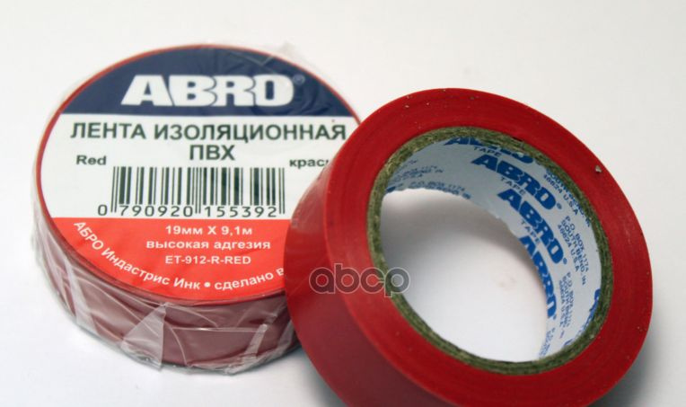 Изолента Abro Красная 19мм*10м ABRO арт. ET912RRED #1