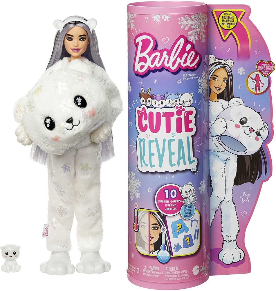 Кукла Barbie Cutie Reveal Polar Bear Милашка-проявляшка (Костюм Полярный Мишка)  #1