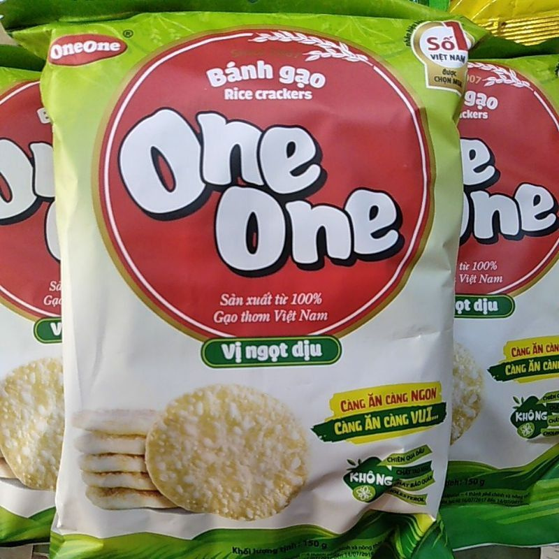 Рисовые Крекеры ONE ONE Вьетнамские сладковатые и круглые #BANH GAO NGOT DIU #DO AN VAT  #1