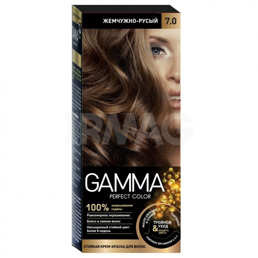 Gamma Крем-краска для волос Perfect Color 7.0 жемчужно-русый #1