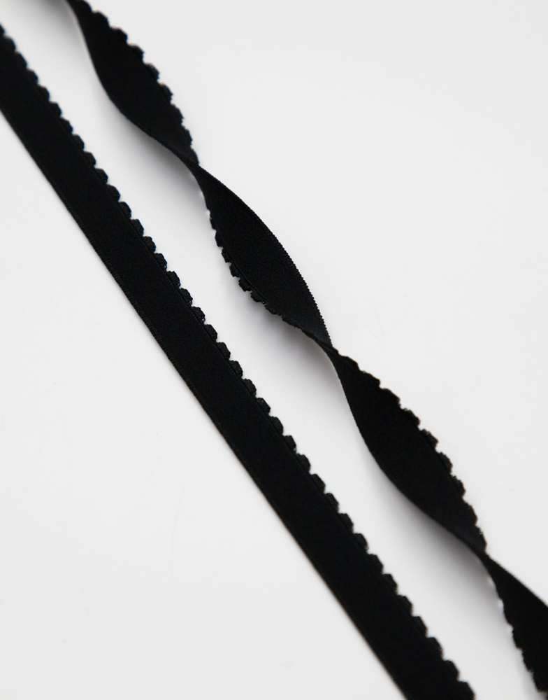 Резинка отделочная с фестоном Lauma цвет Черный (170) 12 мм, 10м  #1