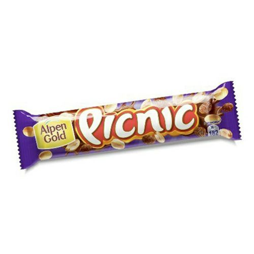 Батончик Picnic шоколадный с арахисом-изюмом-карамелью 38 г  #1