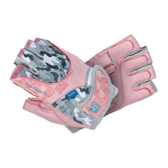 Перчатки спортивные для фитнеса женские Mad Max No Matter, размер L, розовые  #1