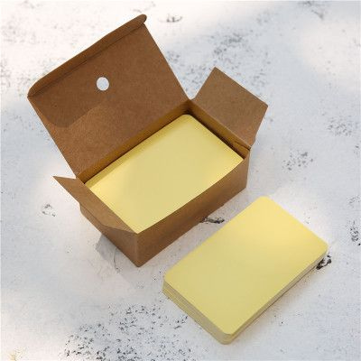 Карточки для записи иностранных слов 8,7х5,2 см, 100 шт. (желтый)  #1