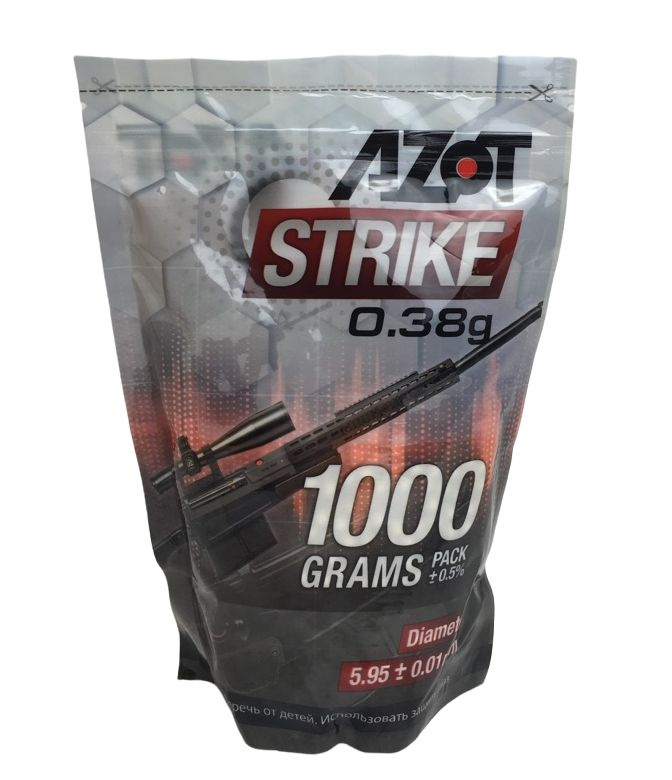 Шарики для страйкбола AZOT 0,38 грамм (1 кг.) #1