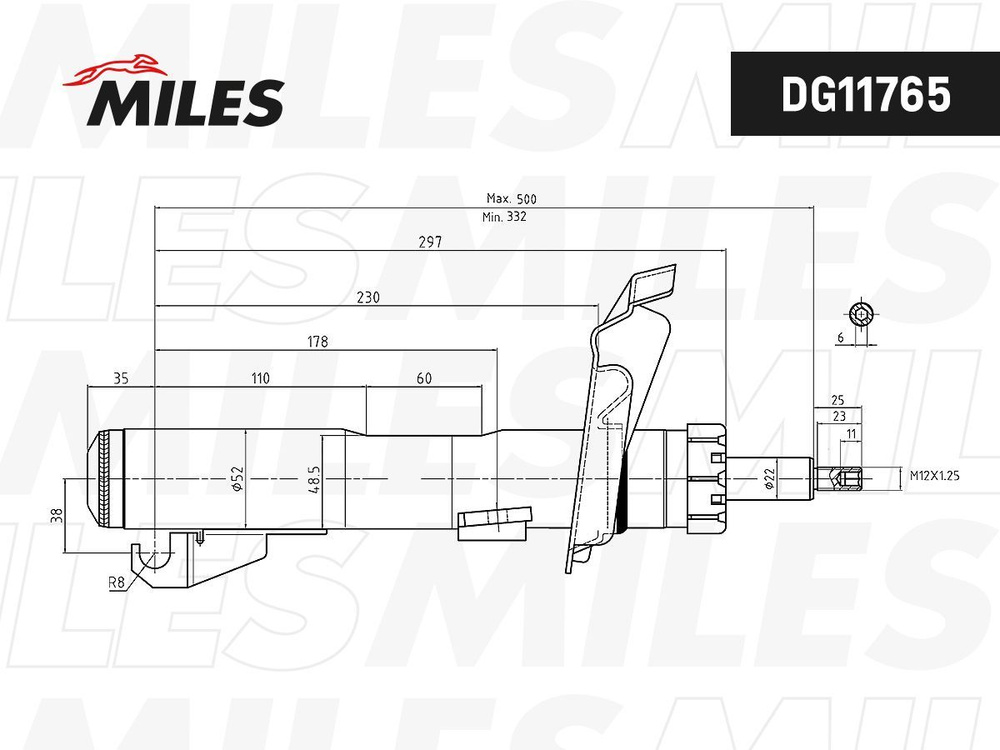 MILES Амортизатор подвески, арт. DG11765 #1