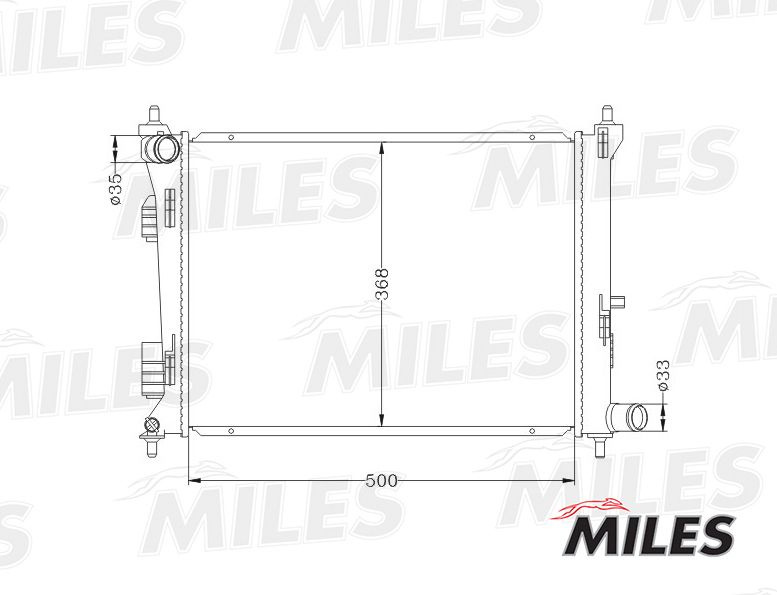 MILES Радиатор охлаждения, арт. ACRB022 #1