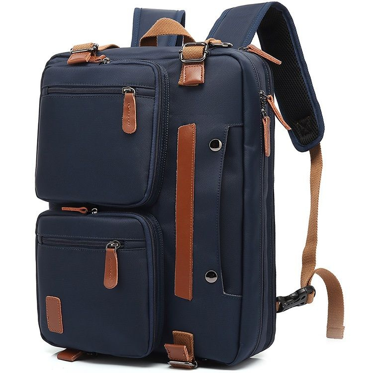 Рюкзак для ноутбука 15.6 дюймов бизнес темно-синий, трансформер  #1