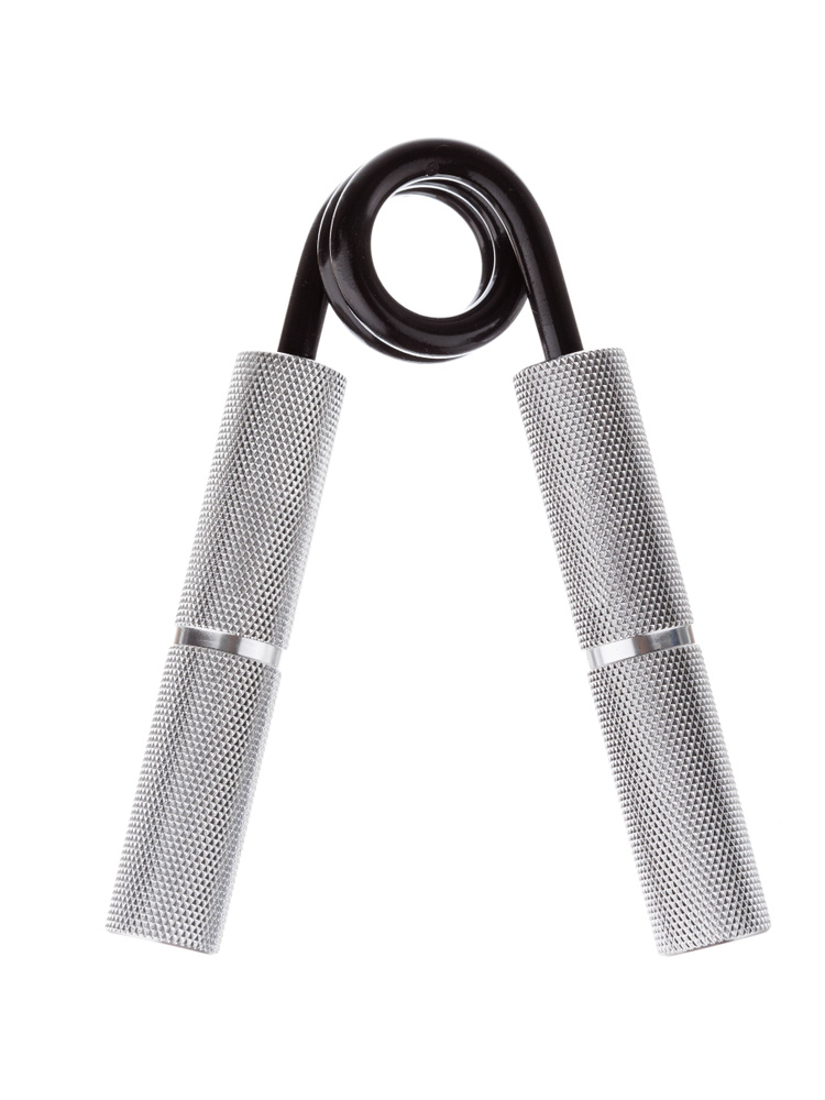 Эспандер кистевой Estafit Training 90 кг (200 LB) для фитнеса рук пальцев пружинный, серебро  #1