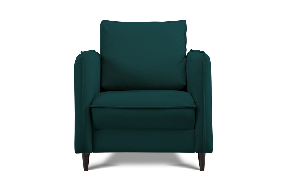 Кресло PUSHE Фьорд велюр, темно-зеленый #1