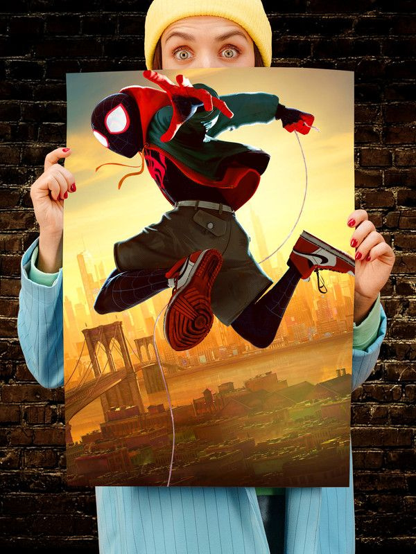 Постер интерьерный Человек паук 16, 70х46 см. Матовый яркий. Спайдермен Spider man  #1