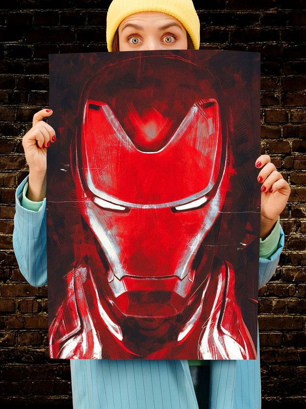 Постер интерьерный Железный человек 2, 70х46 см. Матовый яркий. Тони старк Мстители Роберт Дауни мл. #1