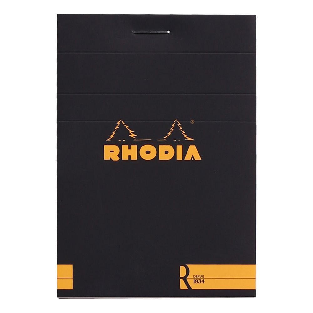 Блокнот Rhodia Basics "le R" №11, A7, линейка, 90 г, Черный, 2 шт #1