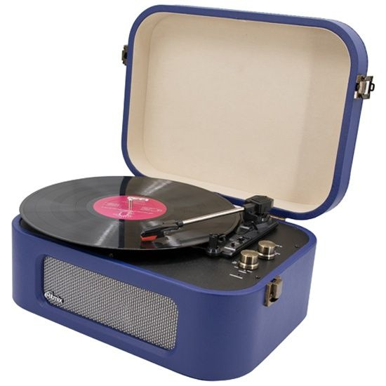 Виниловый проигрыватель с Bluetooth для виниловых дисков и пластинок RITMIX LP-190B Dark Blue, синий, #1