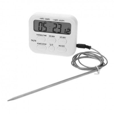 Термометр таймер с выносным датчик щупом термопарой t-50 +300 C  #1