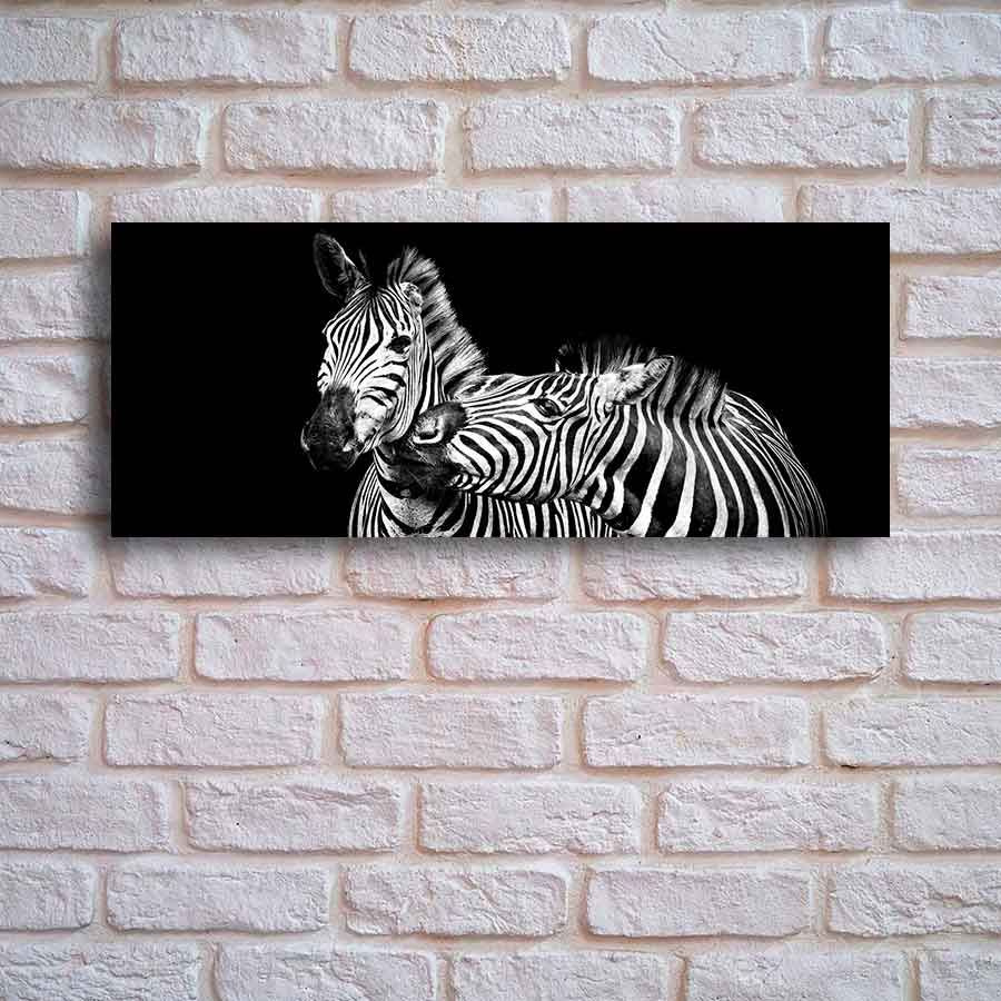 STAMPRINT Картина на стекле "Две зебры", 125  х 50 см #1