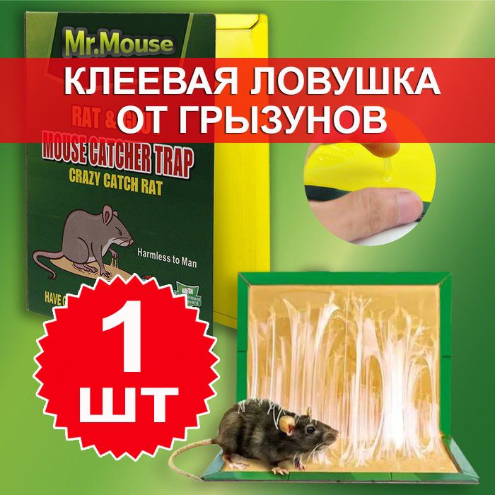 Клеевая ловушка от крыс и мышей Mr.Mouse, книжка 20 х 15 см / 1 штука  #1