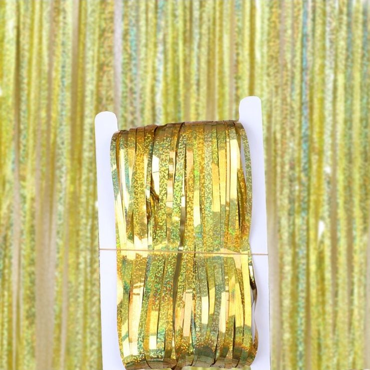 Busina-art Занавес Дождик, золото с блестками, 200 см, #1