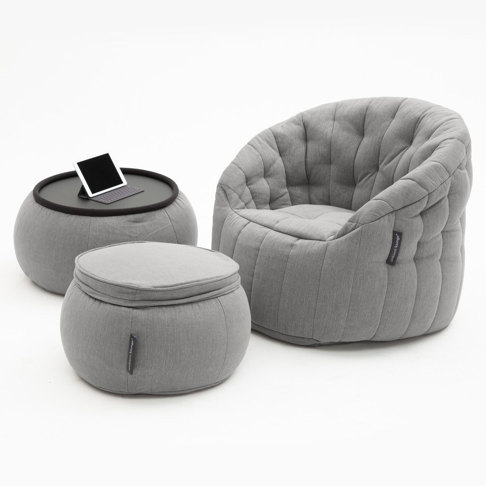 Комплект мягкой мебели для отдыха aLounge - Contempo Package - Luscious Grey (шенилл, темно-серый) - #1