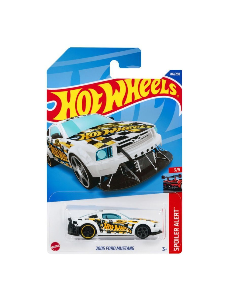 HCX88 Машинка металлическая игрушка Hot Wheels коллекционная модель 2005 FORD MUSTANG белый  #1