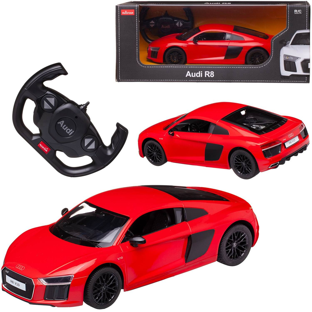 Машина р/у 1:14 AUDI R8, 2015 Version Цвет Красный #1