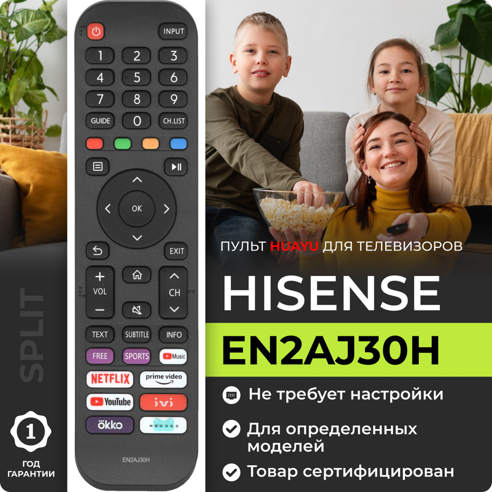 Пульт EN2AJ30H для телевизоров HISENSE / ХАЙСЕНС / ХИСЕНС! VIDAA Smart TV  #1