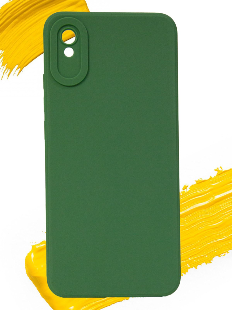Чехол для Xiaomi Redmi 9A / чехол на редми 9А с защитой камеры зеленый  #1