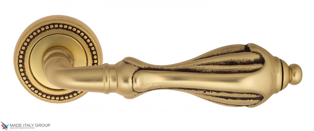 Дверная ручка Venezia ANAFESTO D3 французское золото + коричневый  #1