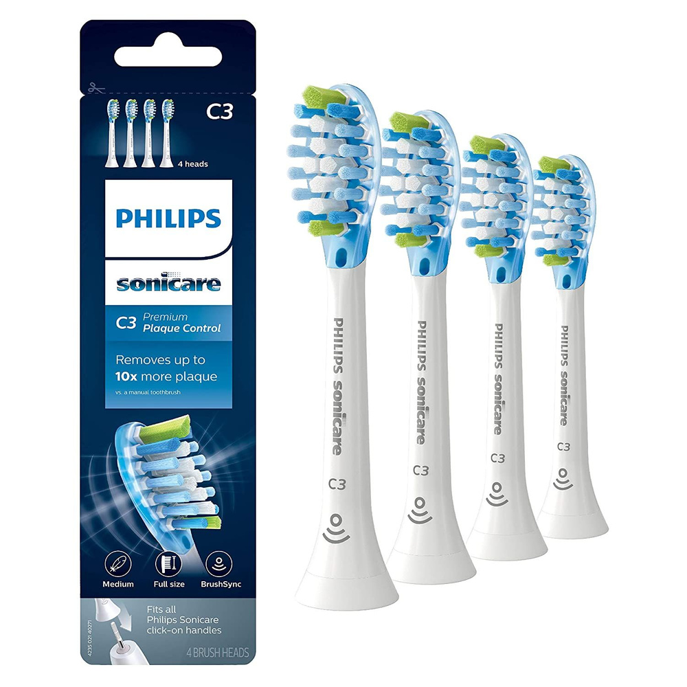 Philips Sonicare Высококачественная щетка для борьбы с зубным налетом HX9044 / 17 Белые 4 шт  #1