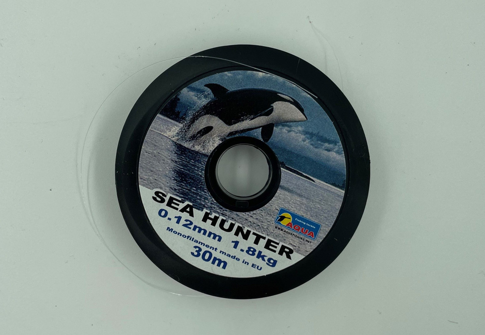 Леска для рыбалки AQUA Sea Hunter 0,08mm 30m, 1 штука #1