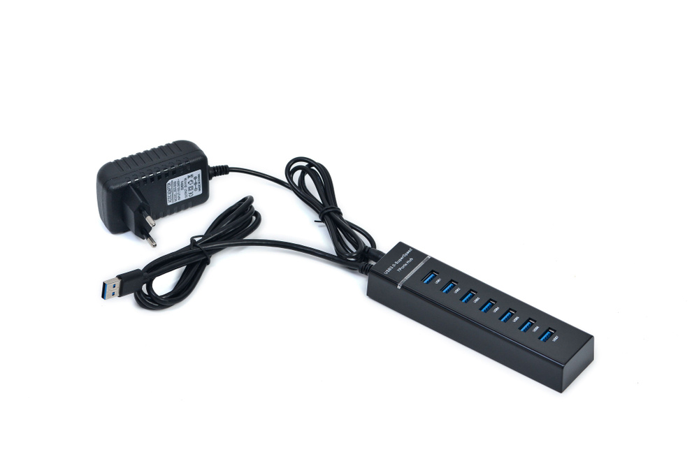 USB HUB разветвитель 7xUSB 2.0 F в USB 3.0 M c блоком питания, 1.2 м, KS-is  #1