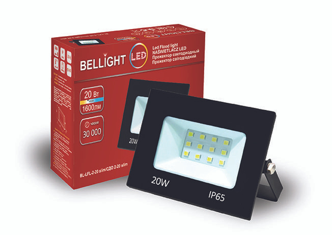 Прожектор Bellight 20W 220V 4500К светодиодный,1шт #1
