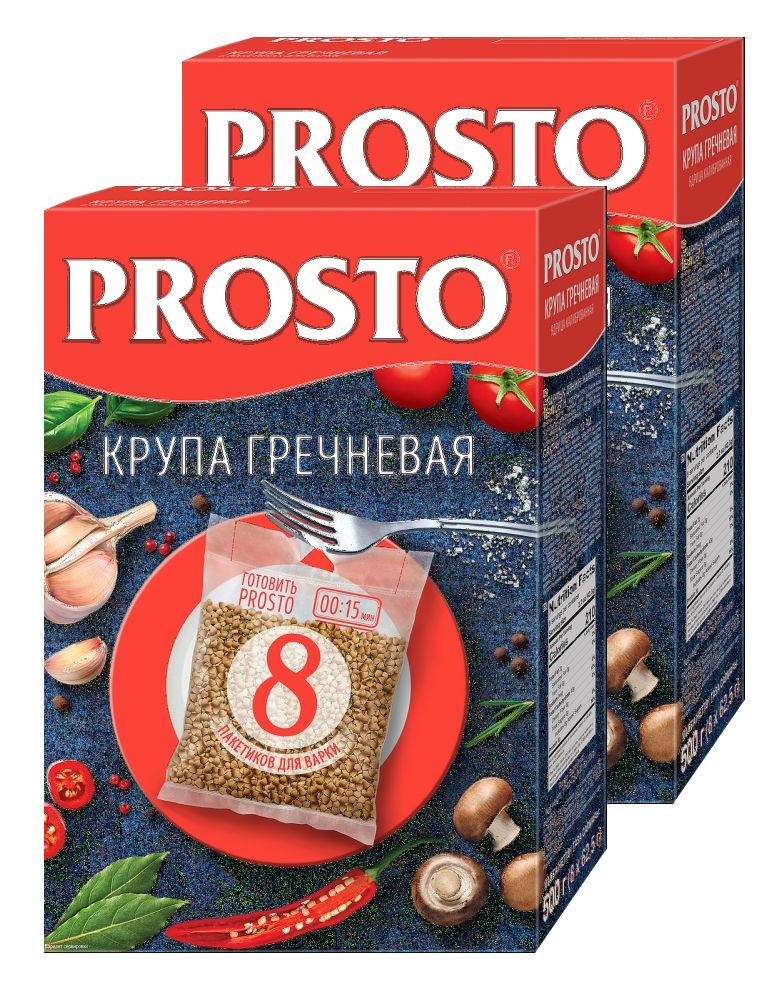 Гречневая ядрица Buckwheat Prosto 500г (8 х 62,5г) 2 упаковки #1