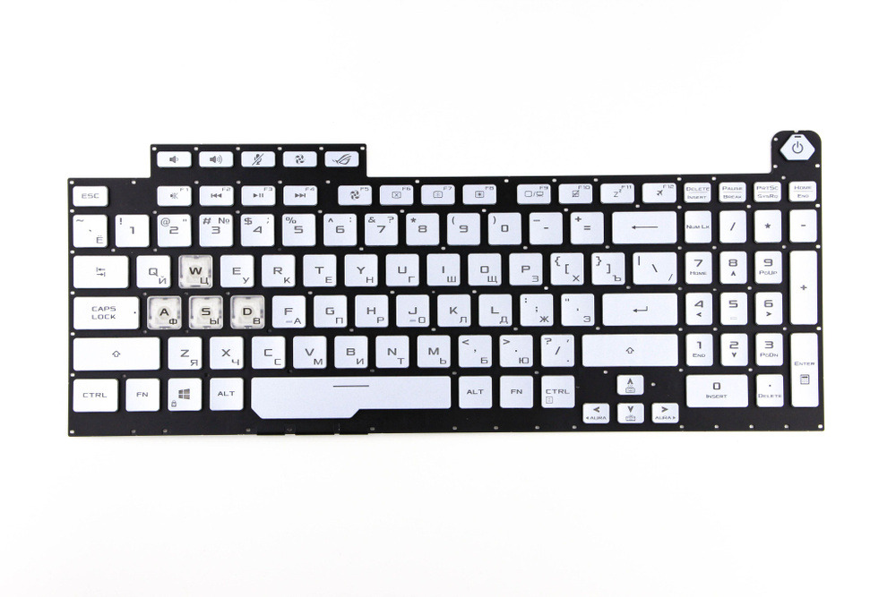 Клавиатура для Asus G731GV G731GU G731GW Серебро p/n V185061B, 0KNR0 661LBBE00 #1