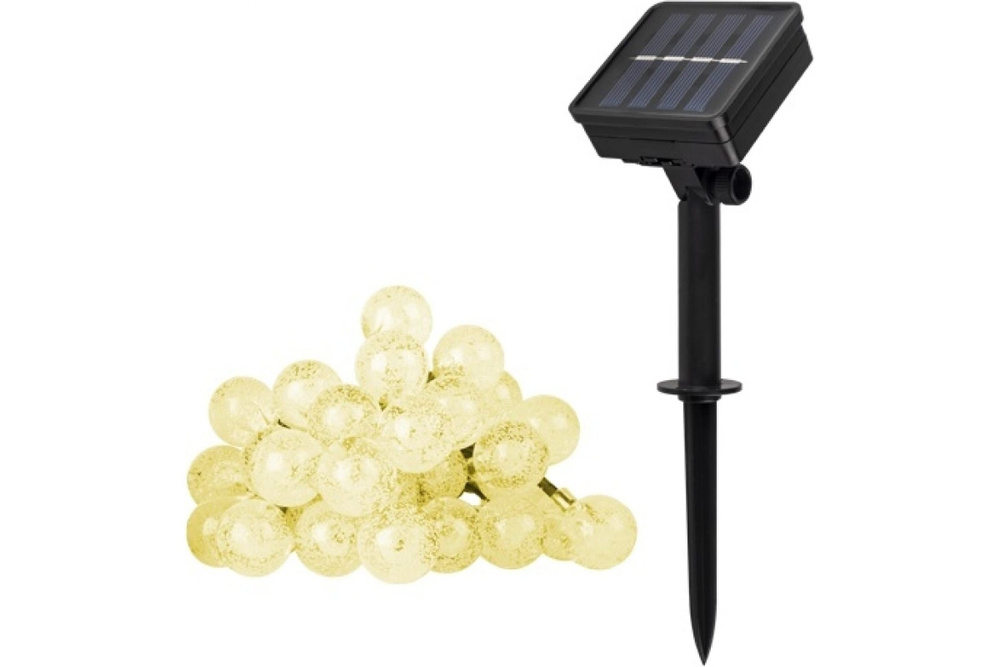 Солнечный светильник ФАZА SLR-G05-30Y гирлянда, шарики, желтый  #1