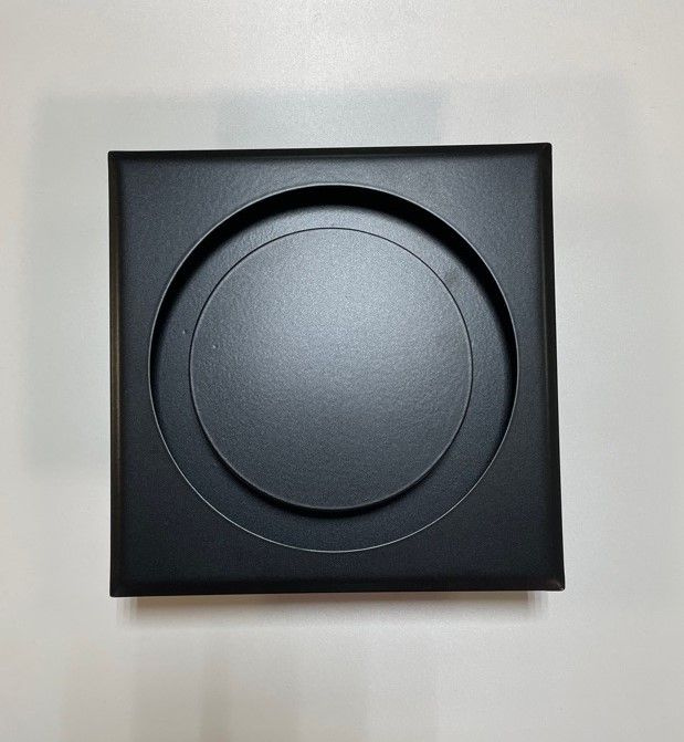 Диффузор приточно-вытяжной на магнитах регулируемый НД-100 декоративный металлический черный матовый #1