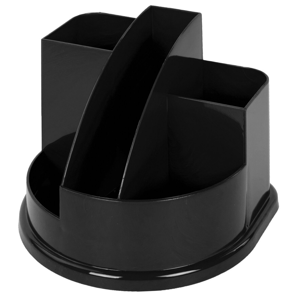 Подставка-органайзер Brauberg Style, 5 отделений, 132х122х108 мм, черная (ОР52)  #1