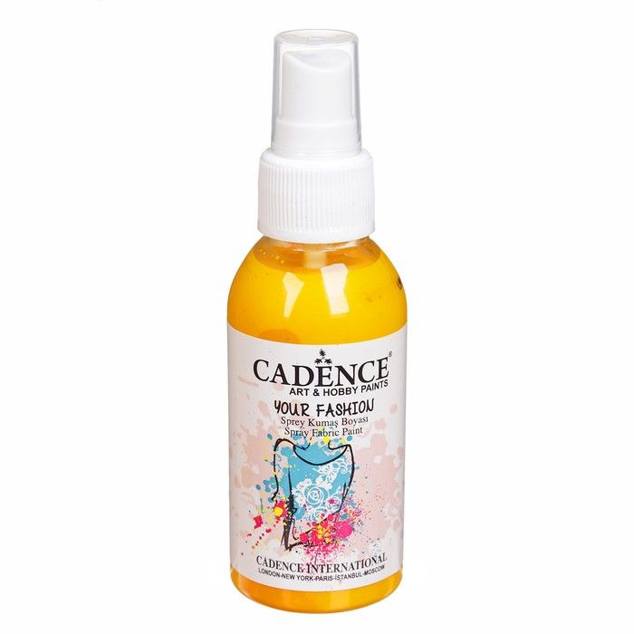 Краска-спрей для ткани Cadence Your Fashion Spray Fabric Paint. Sunshine-1102 #1