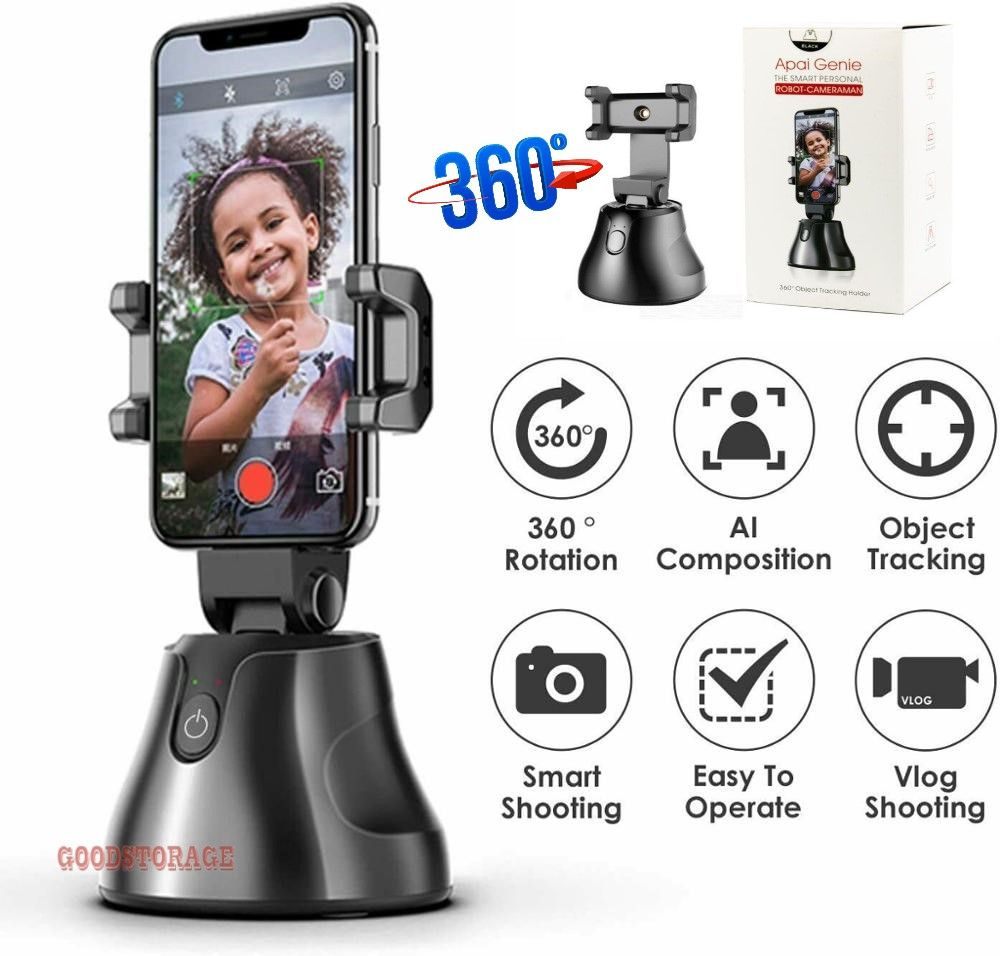 Стабилизатор для смартфона GOODSTORAGE Умный штатив 360 Apai Genie  Robot-Cameraman с датчиком движения купить по низкой цене с доставкой в  интернет-магазине OZON (1119851797)